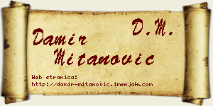 Damir Mitanović vizit kartica